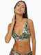 Minerva Galapagos Bikini Triangle Floral Khaki