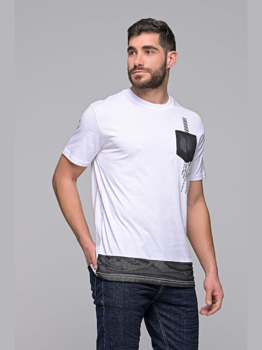 madmext Men's Short Sleeve T-shirt White
