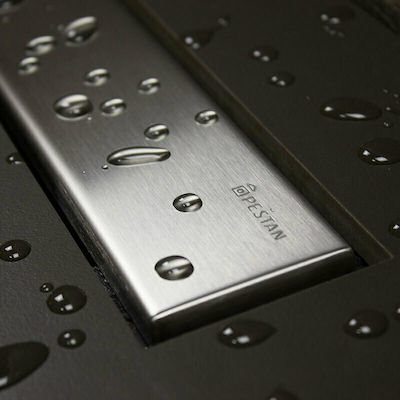 Karag Confluo Frameless Oțel inoxidabil Sifon Etaj cu Lungime 65cm Argint oțel inoxidabil
