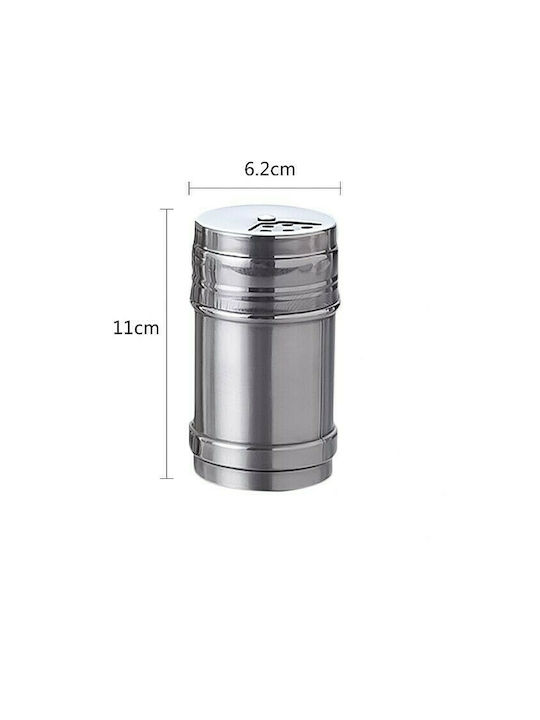 Inox Tabletop Spice Jar Pepe Silver