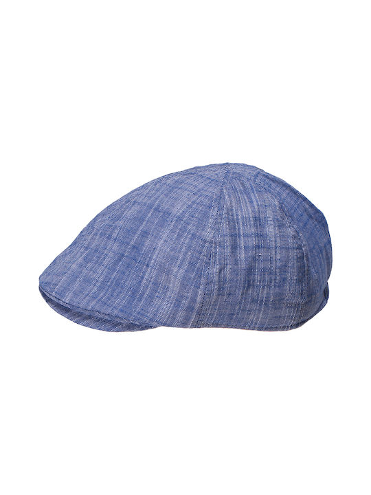 Herren gestreifter Baumwoll-Trilby-Hut Blau