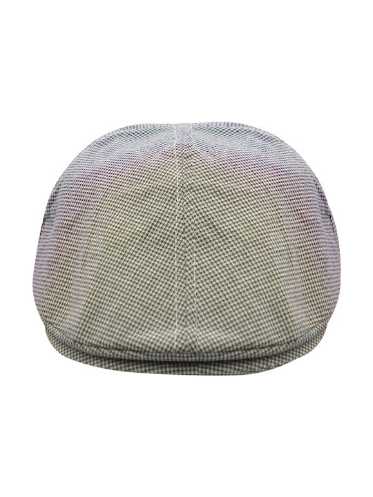 Men's Cotton Trilby Hat in petit check pattern Brown