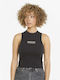 Puma Summer Graphic Women's Athletic Cotton Blouse Sleeveless Black