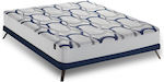 Linea Strom Super-Double Jacquard Mattress Cover Fitted Époques Cool Blue 160x200cm