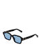 Retrosuperfuture Caro Unisex Sunglasses with Black Plastic Frame and Blue Lens Foe