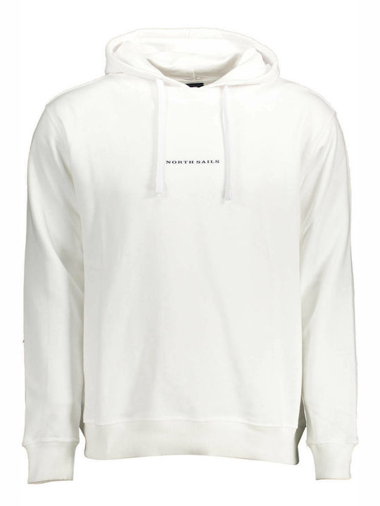 North Sails Men's Sweatshirt with Hood White