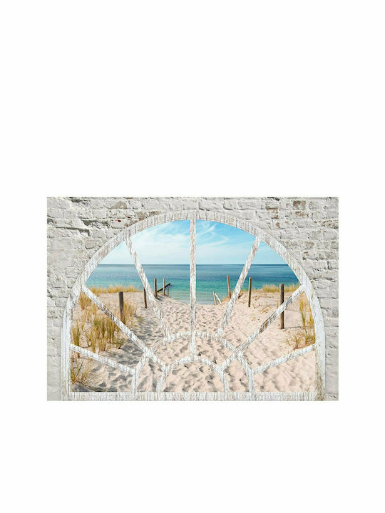 Fototapet de Perete 350x245cm Window View - Beach Tesatura Bej