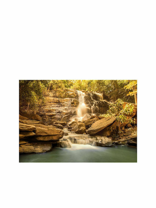 Fototapet de Perete 350x245cm Sunny Waterfall Tesatura