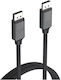 LinQ Cable DisplayPort male - DisplayPort male 2m Μαύρο (LQ48025)