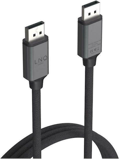 LinQ Cable DisplayPort male - DisplayPort male 2m Μαύρο (LQ48025)