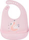 Saro Flamingo Wasserdicht Lätzchen Silikon mit Taste & Tasche Rosa für 6 m+