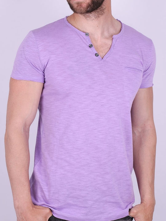 Paco & Co Men's Short Sleeve T-shirt Purple