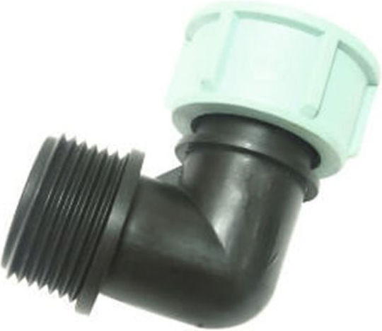 Palaplast 3218/0303 L Type Watering Pipe Connector with Male-Female Thread 25.4mm