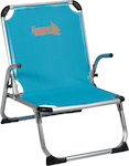 TnS Small Chair Beach Aluminium with High Back Turquoise
