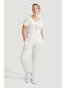 O'neill Γυναικείο T-shirt Λευκό με Λαιμόκοψη V και Στάμπα