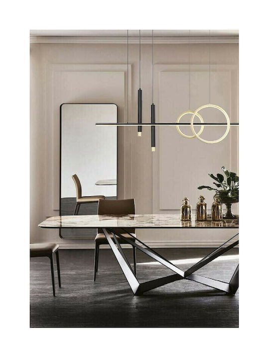 Viokef Combo Adjustable Pendant Light Black Rail 100x30x140cm