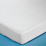 Go Smart Home Semi-Double Waterproof Terry Mattress Cover Fitted White 120x200cm