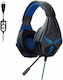 Komc G321 Over Ear Gaming Headset με σύνδεση USB Μπλε