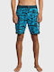 RVCA Men's Swimwear Shorts Blue with Patterns