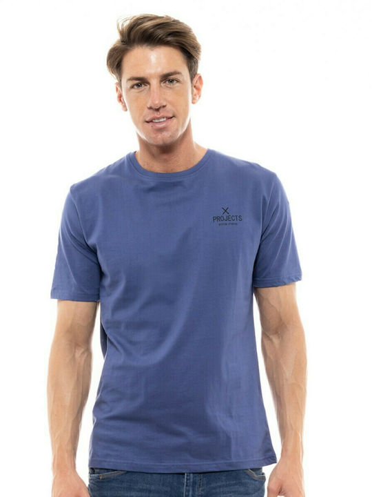 Biston Herren T-Shirt Kurzarm Blau