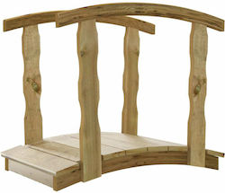 vidaXL Decorative Bridge Garden Wooden with a handrail 318204