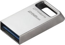 Kingston DataTraveler Micro Gen2 256GB USB 3.2 Stick Argint