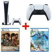 Sony PlayStation 5 & DualSense & Uncharted: Legacy of Thieves Collection & Horizon Forbidden West