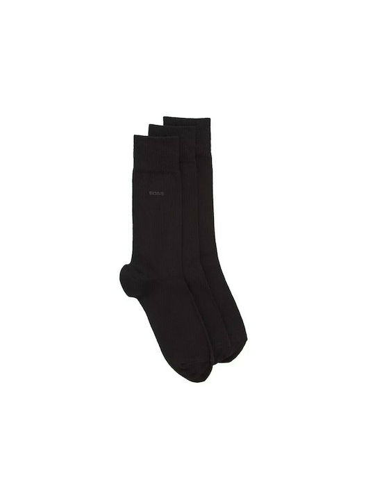 Hugo Boss Ανδρικές Μονόχρωμες Κάλτσες Μαύρες 3Pack