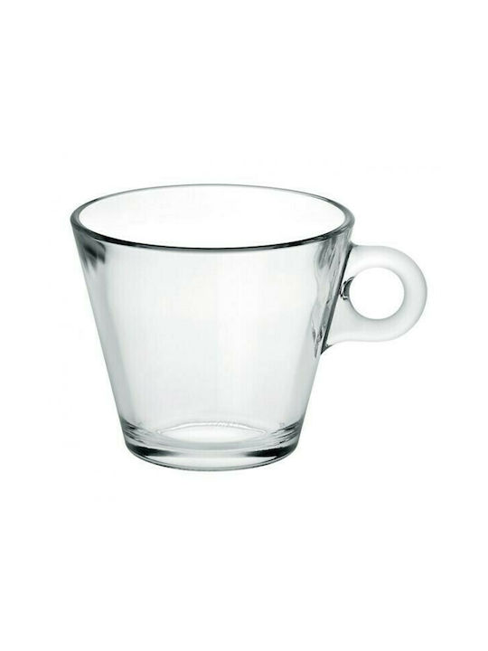 Borgonovo Conic Glass Espresso Cup Set 80ml Transparent