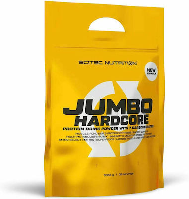 Scitec Nutrition Jumbo Hardcore Drink Powder With 7 Carbohydrates Protein Gluten & Lactose Free Chocolate 5.355kg