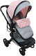 Beboulino Aveiro 2 in 1 Baby Kinderwagen Geeignet für Neugeborene Rosa