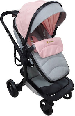 Beboulino Aveiro 2 in 1 Baby Kinderwagen Geeignet für Neugeborene Rosa