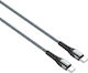 Ldnio LC101 Braided USB 2.0 Cable USB-C Male - USB-C 60W PD Gray 1m
