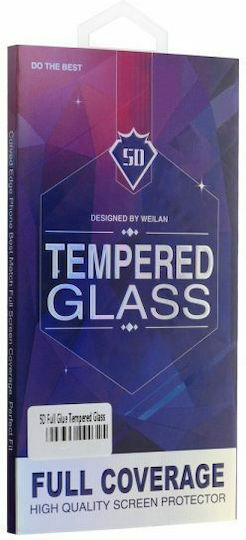 5D Full Glue Ματ Full Face Tempered Glass Μαύρο (iPhone 17e / 16e / 14 / 13 / 13 Pro)