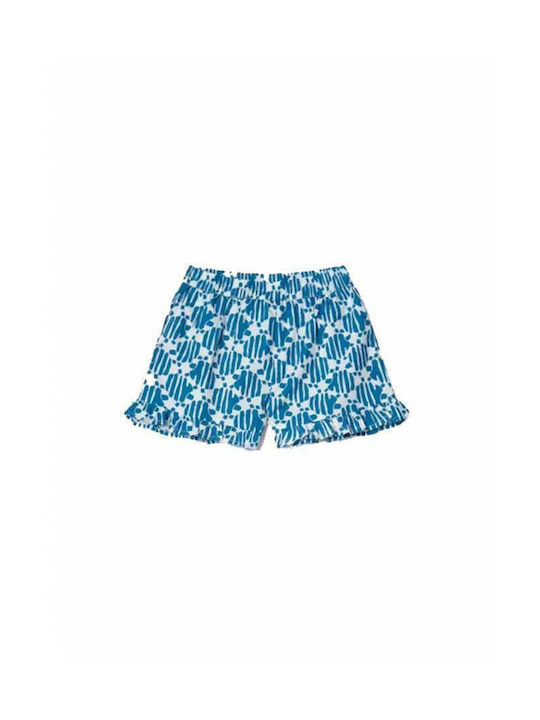 COMPANIA FANTASTICA - Girl's shorts with ruffles 22M/40025/004 Blue