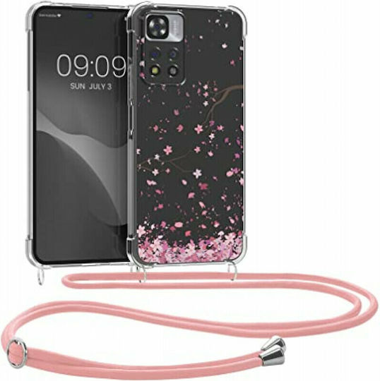 KWmobile Cherry Blossoms Back Cover Silicon cu Curea Blue / Purple / Red / Green (Redmi Note 11 Pro+ 5G)