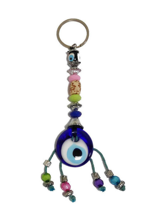 Kostibas Fashion Handgefertigter Metallischer Schlüsselanhänger Mit Blauem Auge