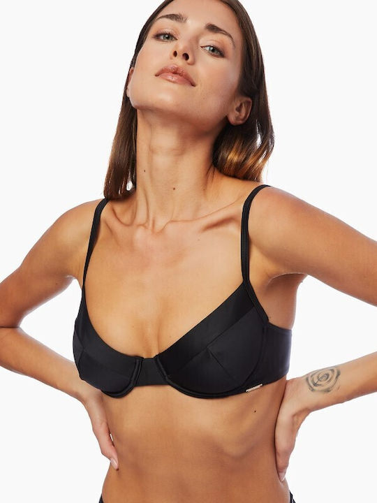 Minerva Bikini Bra with Padding Black