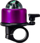 Bicycle Bell Purple with Compass