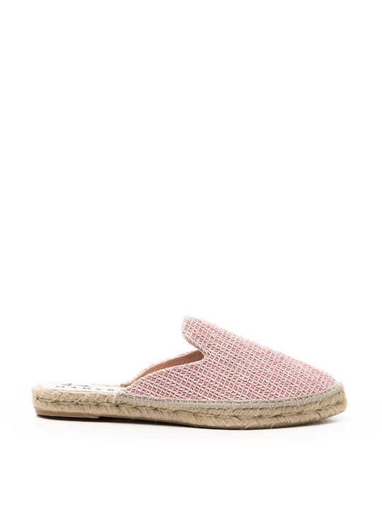 MANEBI YUCATAN RAFFIA MULES - Rosa M0mono/PASTEL ROSE T1.8