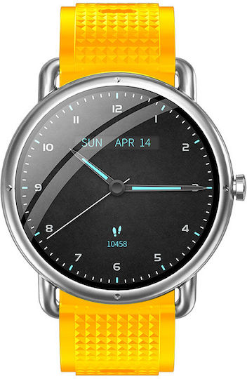 DAS.4 SG65 Smartwatch με Παλμογράφο (Black/Yellow)