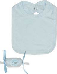 Energiers 100% Cotton Bib with Button Light Blue