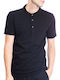 Paco & Co Men's Short Sleeve Blouse with Buttons Black