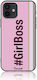 #GirlBoss Back Cover Silicone Pink (iPhone 12 / 12 Pro)