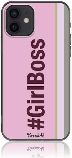 #GirlBoss Back Cover Silicone Pink (iPhone 12 / 12 Pro)