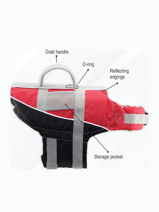 Lalizas Comfy Red Dog Life Jacket Waterproof 73576