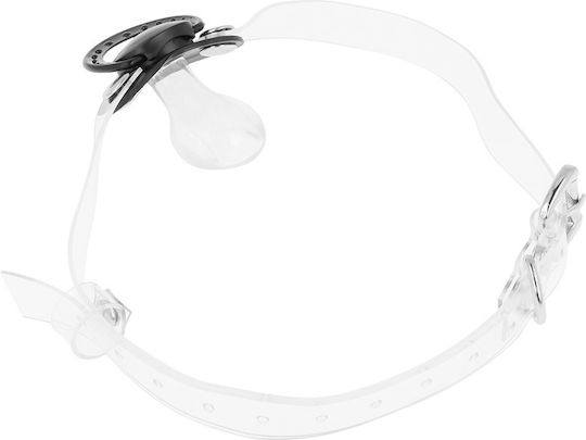 Dream Love OhMama! Fetish Transparent Pacifier Gag Gag in Silver Color