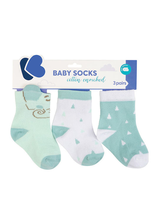 Kikka Boo Kids' Socks Knee-High Elephant Time Turquoise 3 Pairs
