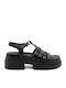 Sirena Combo Leder Sandalen Schwarz