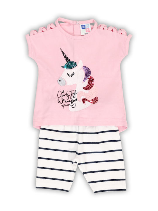 Kinder-Set mit Shorts Sommer 2Stück Rosa